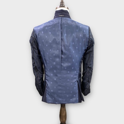 Blazer John Varvatos Para Hombres 38S Delgado Azul Marino Oscuro Chaqueta Sólida Elástica Ventilaciones Canadá - Imagen 8 de 16