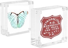 Mini Clear Picture Frame 2x2 inch, Magnetic Acrylic Double 2x2"