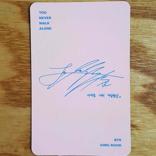 jungkook official photocard bts ynwa you never walk alone 2nd