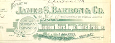 1895 James S Barron & Co Wooden Ware Rope Twine Brooms Refrigerators Hammocks
