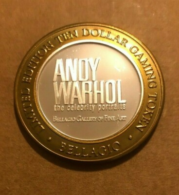 TEN DOLLAR .999 FINE SILVER GAMING TOKEN LAS VEGAS BELLAGIO ANDY