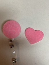 Retractable Badge Reel ID Tag - Pink During Daytime Glow In The Dark At Night