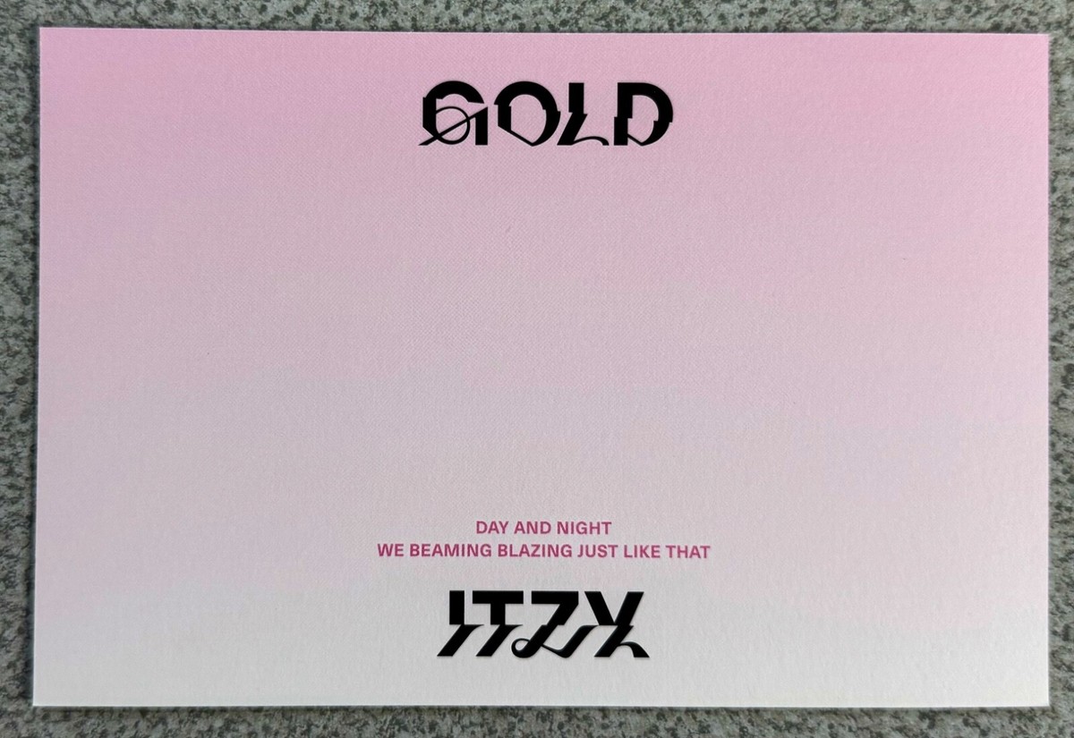 ITZY GOLD 9th Mini Album Standard Version Official GROUP Postcard