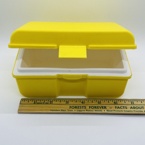 Vintage CLIK COOLER Mini Juice Box Insulated 7 x 4 x 3 Yellow 1993 - Picture 4 of 9