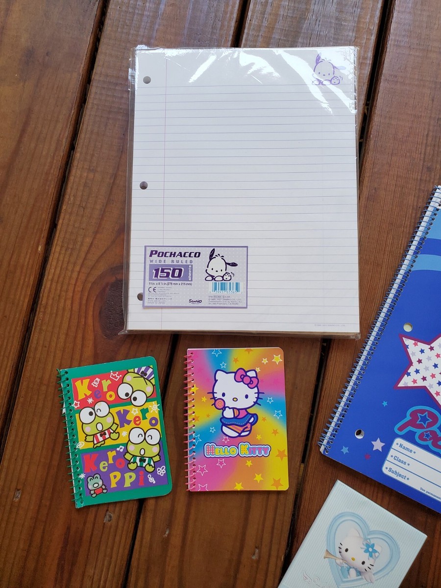 Vintage 2001 Y2k Sanrio Pochacco Hello Kitty Paper Notebook Bundle