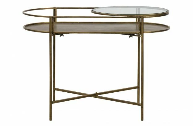 TABLE D'APPOINT EN METAL DOREE - BEPUREHOME - REF 801006-A * - Photo 1/1