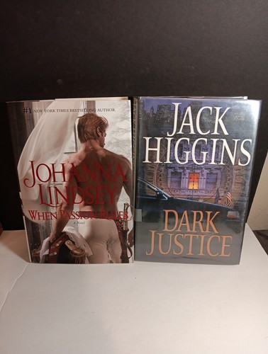 Johanna Lindsey And Jack Higgins Hard Cover Books