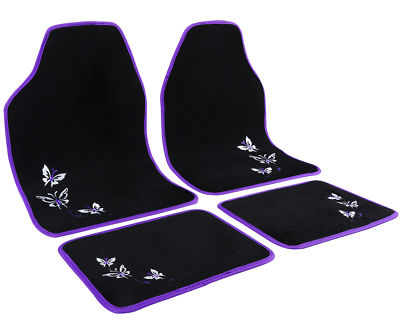Auto Fußmatten Teppich Textil Matten 4-teilig Set Opel Corsa C B D Lila AM7140