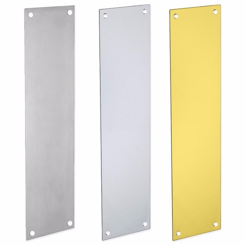 LARGE METAL FINGER PUSH PLATES Chrome Brass Satin Door Protectors