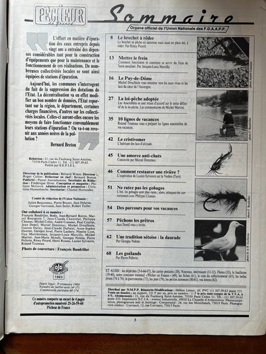 b)Le Pêcheur de France n°17 du 7-8/1987; Le Puy de Dôme/ Brocher à Rodez/ Prêtro - Photo 2/2