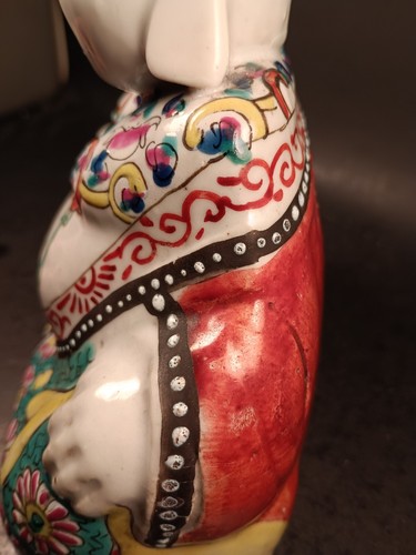 Chinese Famille Rose Budai Statue FigureQing Dynasty Exportware - Picture 12 of 17