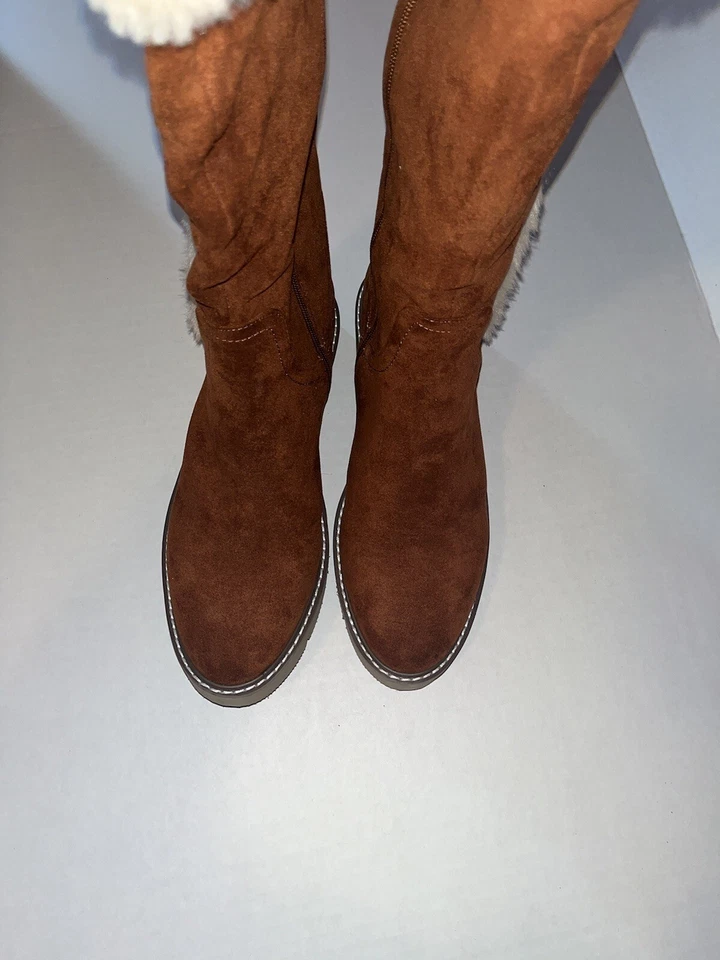 Acogedora bota alta de terciopelo medianoche piel gamuza WMNS TALLA: US 9/EUR 40/UK 6.5 Foto 4 de 4