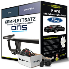 Für FORD Mondeo Stufenheck V Typ CD Anhängerkupplung starr +eSatz 13pol 12- Set