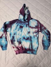 Large Youth Tie Dye Hooded Sweatshirt Unisex Hoodie Hoody
