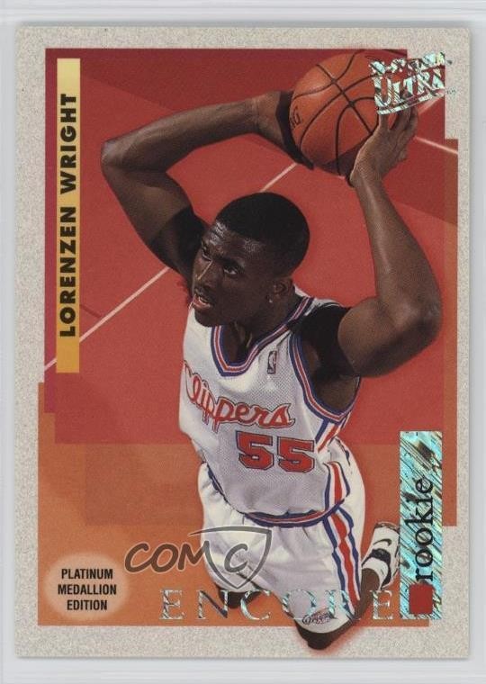 1996 Fleer Ultra Platinum Medallion Edition Lorenzen Wright #P-278 Rookie RC 6m7