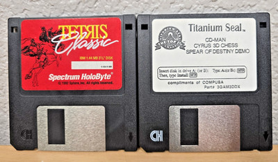 Wolfenstein 3D Spear of Destiny DEMO TETRIS Classic 3.5'' Floppy Disks