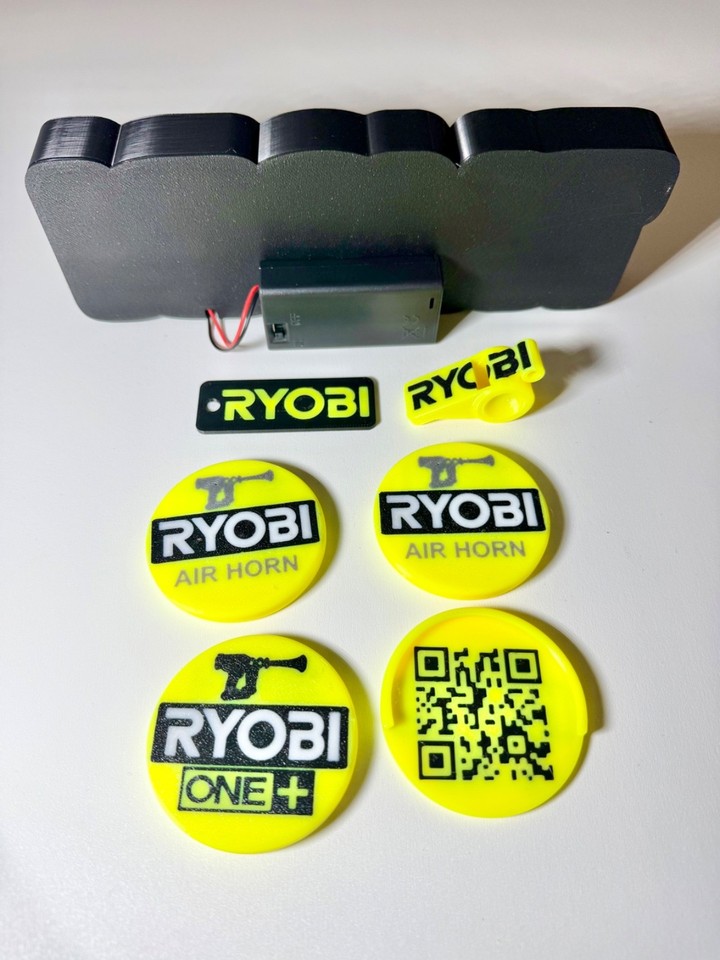 LED Ryobi Logo Shop Sign Light Box + Keychain + Ryobi whistle, 4 Soda ...
