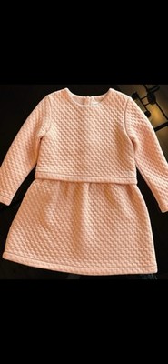 Carrement Beau Long Sleeve Apricot Colour  Girls Dress NWT Size 4-5 (107 cm)