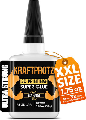 3D Printer Super Glue Thin for PLA, ABS, PETG, TPU & Nylon   1.76 Oz XXL   Capil