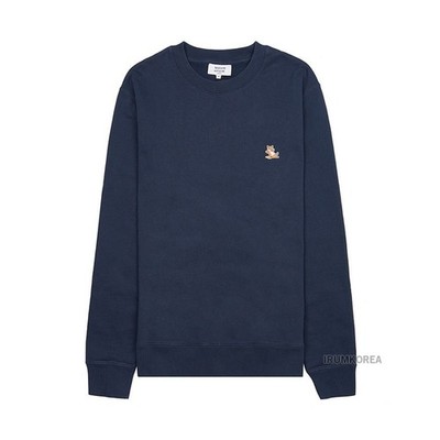Maison Kitsune Sweatshirt mit Patch und Rundhalsausschnitt 103228415