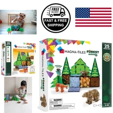 Forest Animals 25 Piece Building Set Compatible with Other Sets for Play