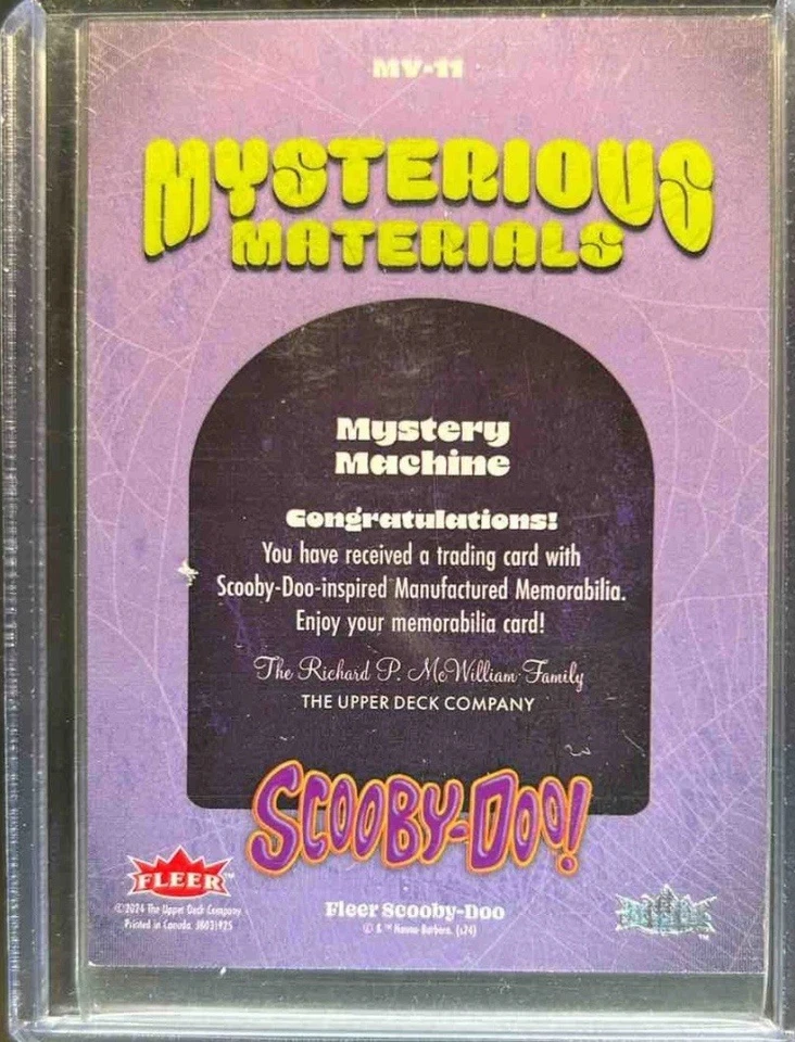 2024 Upper Deck Scooby Doo Mystery Machine Patch Card - Image 2 of 2