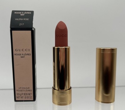 Gucci Rouge A Levres Mat Lipstick Lip Colour Matte 217 VALERIA ROSE NEW IN BOX