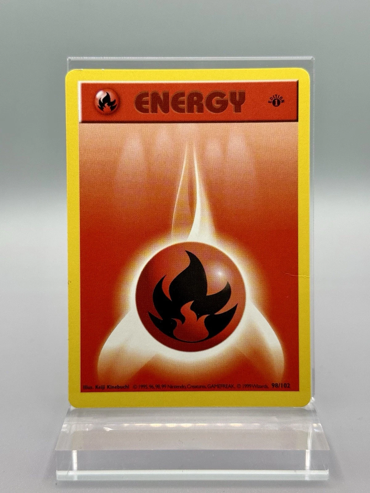 Fire Energy 1st Edition 98/102 Base Set MP - Pokemon TCG Card