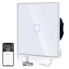 Interrupteur Tactile Zigbee, Interrupteur Connecté Alexa, Panneau en VERRE