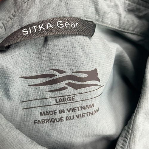 Camisa de exploración Sitka Gear para hombre L gris azul manga larga control de olores a presión 80019 - Imagen 7 de 13