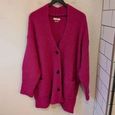 Isabel Etoile Marant Italian Alpaca Wool Sadlery Oversized Cardigan Sweater 40/L