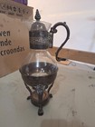 Vintage Silver Plated FB Rogers Coffee Carafe with Warming Stand Glass Carafe — photo 1