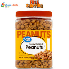 Great Value Honey Roasted Peanuts, 34.5 oz
