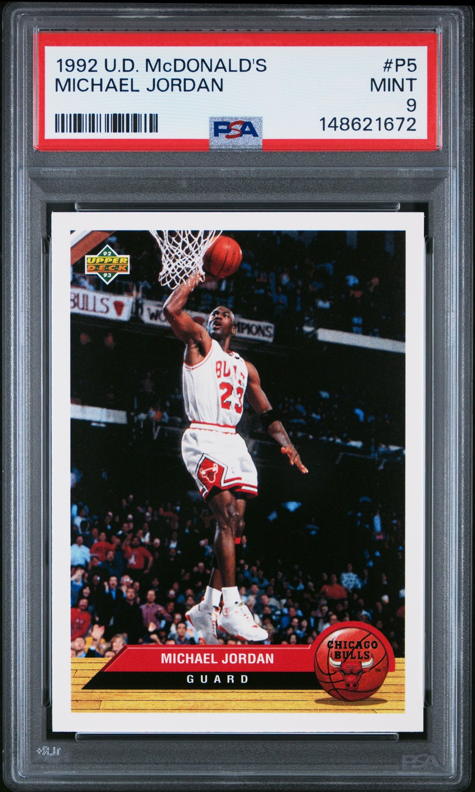 1992 UD MCDONALD'S #P5 MICHAEL JORDAN PSA 9