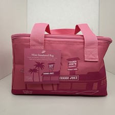 Trader Joe  s Pink Mini Insulated Lunch Bag Zippered Tote New w/ Tags