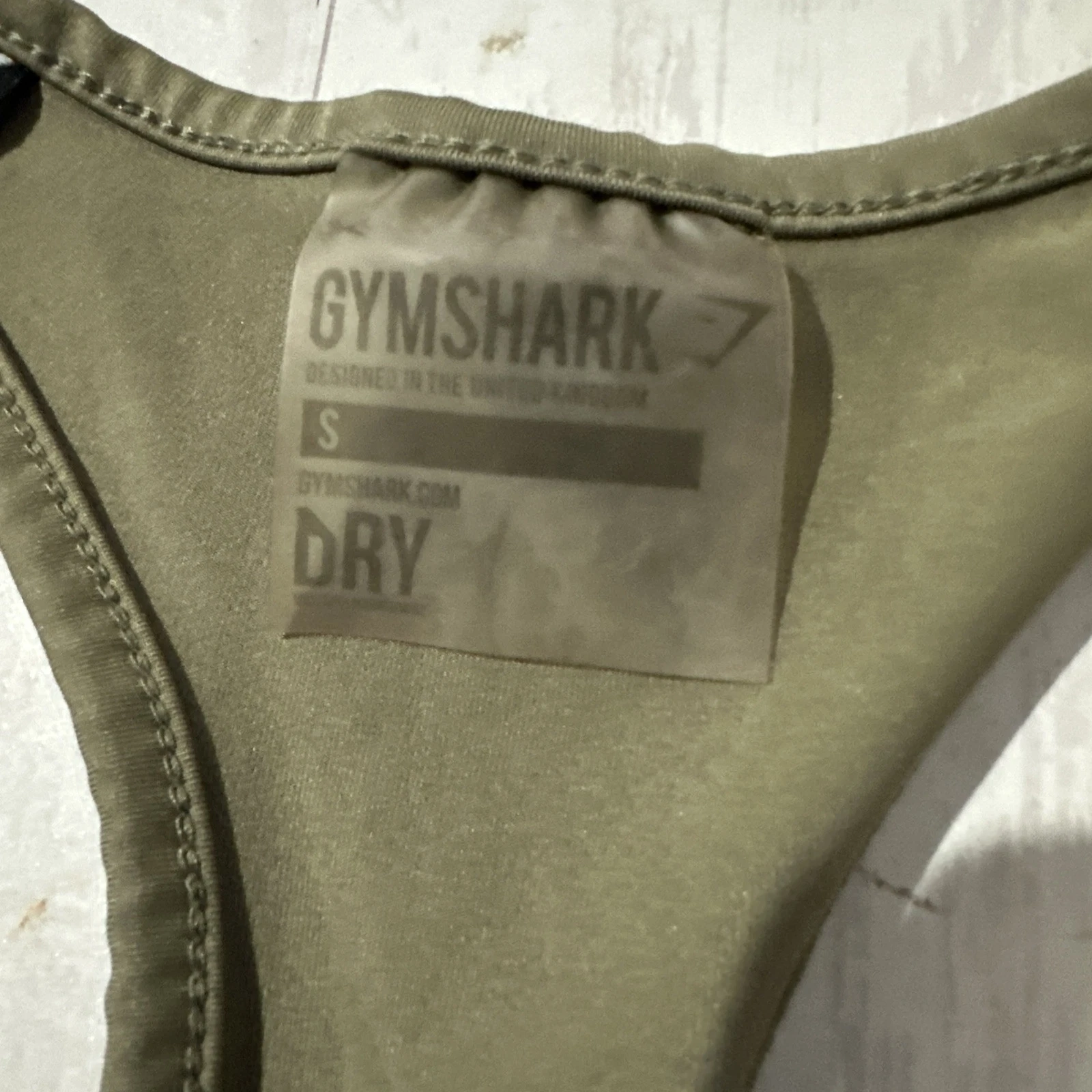 gymshark olive tank-bra
