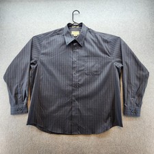 Eddie Bauer Shirt Mens XL Blue Plaid Long Sleeve Button Down Wrinkle Resistant