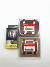 3pcs Red H Emblem Front Rear Steering Badge Fit For 06-2015 Honda Civic Sedan Si