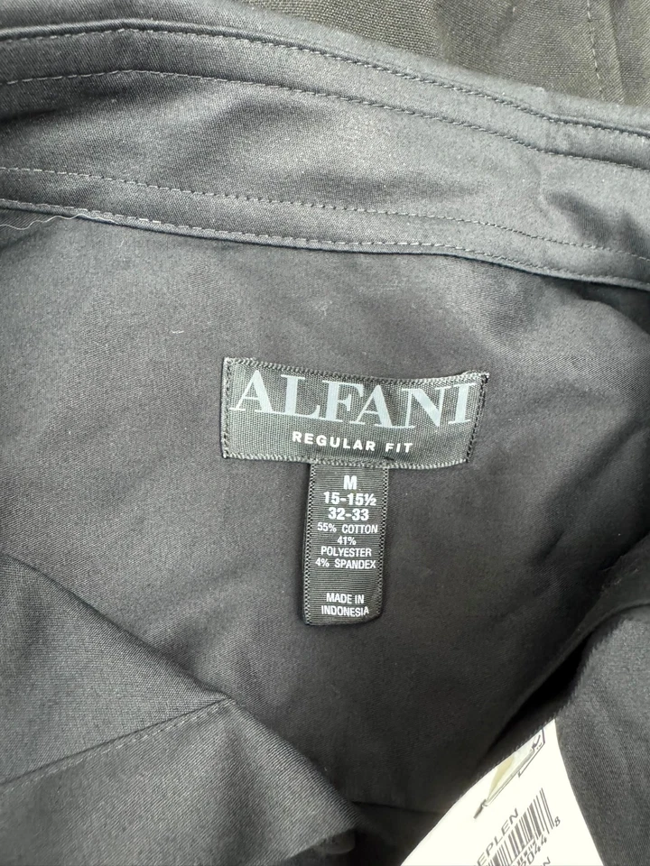 $495 NUEVO ALFANI Para Hombres 40L Negro Ajustado 2 Piezas Traje Con Pantalones de Vestir 34x30 Foto 3 de 4