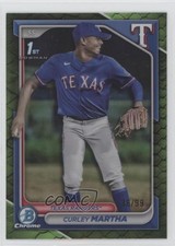 2024 Bowman Chrome Prospects Green Reptilian Refractor /99 Curley Martha 10k8