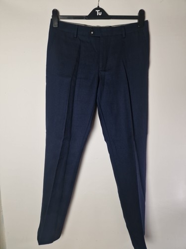 Next Men’s Empire Mills Navy Slim Fit Signature Trousers Size UK 32