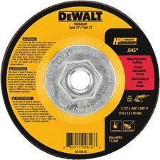 Dewalt DW8424H 4-1/2" Metal Cutting Wheel 0.045" Thickness 5/8"-11"