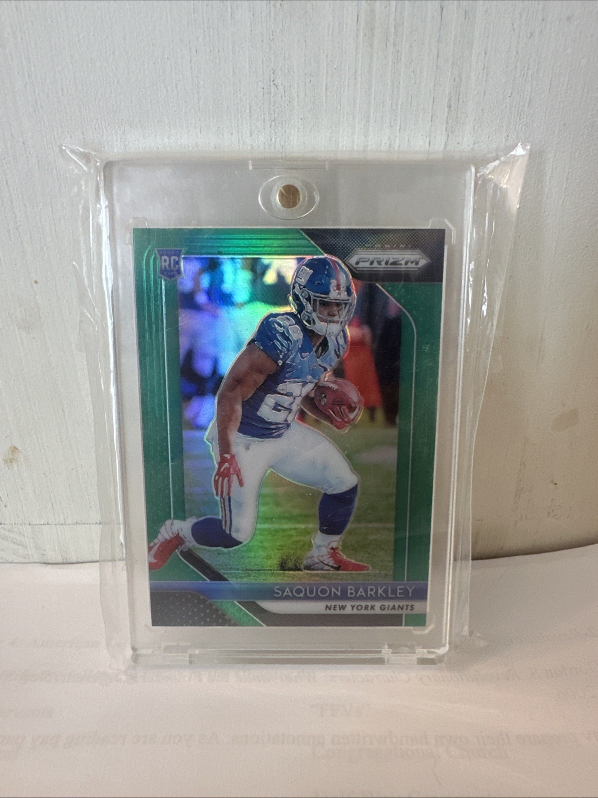 2018 Panini Prizm Rookie Saquon Barkley #202 Green Prizm (RC)