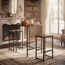 Breakfast Bar Table And Stools Kitchen Dining Room 2 Seater Modern Furniture Set