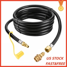 12FT 1/4" Propane Quick Connect Hose for 1LB Bottle Female Quick Disconnect US