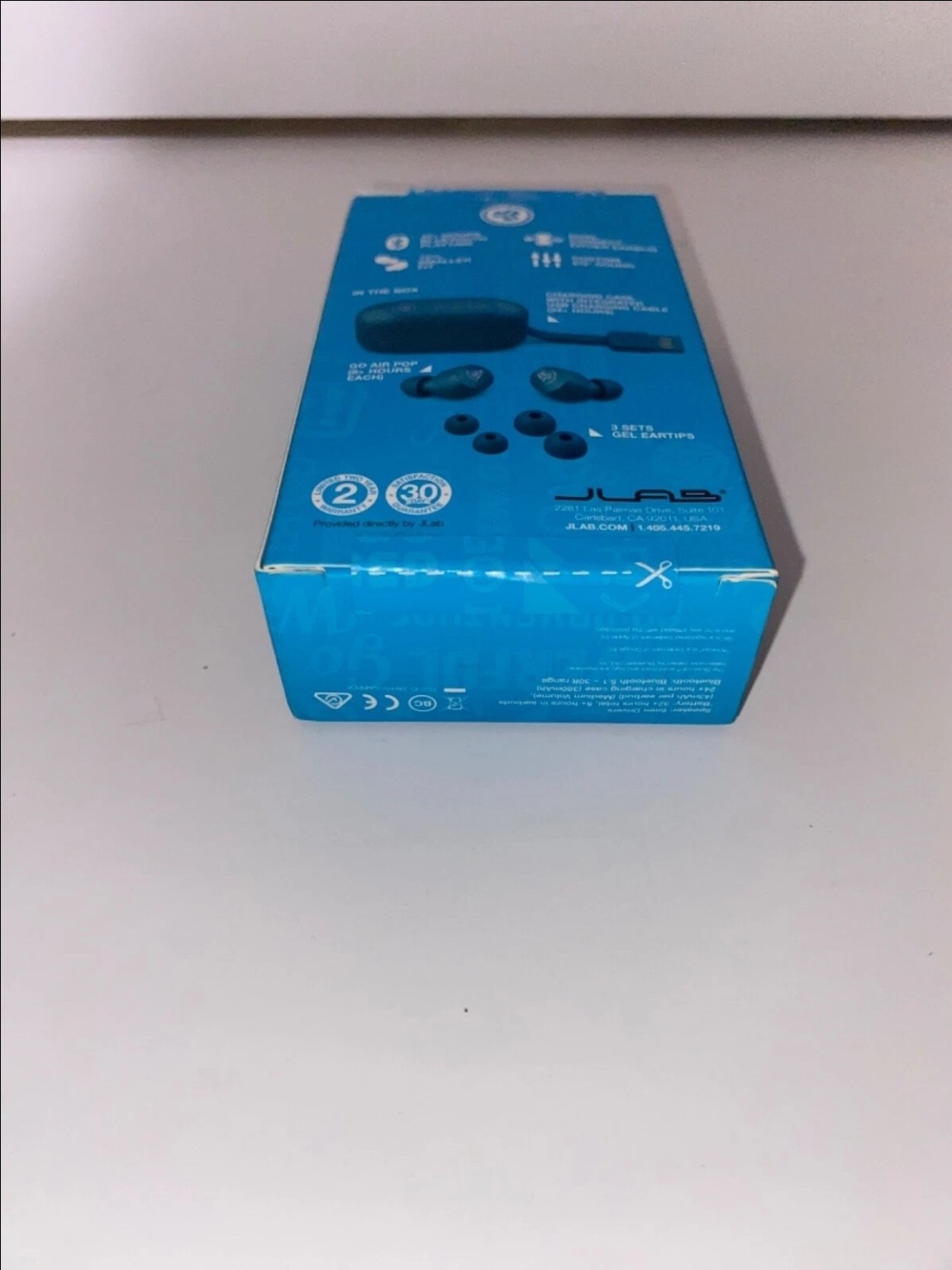 JLab Go Air Pop True Wireless Bluetooth Earbuds + Charging Case, Teal, Dual