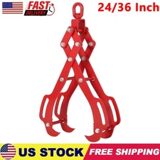 Timber Claw Hook 4 Claw 28/36 inch Log Lifting Tongs Grapple for Logging Tongs