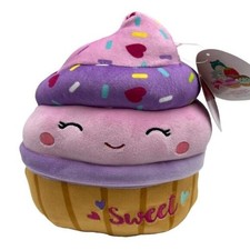 Squishmallows 8"Kimmie Cupcake Plush Toy Lavender Pink Sweet Heart Sprinkle NEW