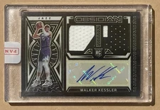 2022-23 Panini Obsidian - #RJI-UWK Walker Kessler - Electric Etch Yellow 9/10