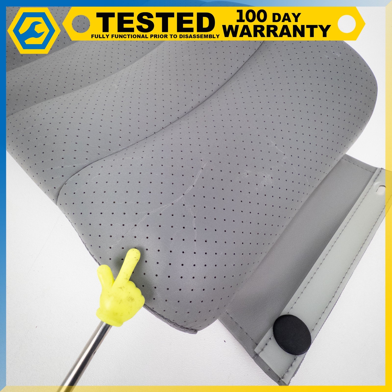 05-13 CHEVROLET CORVETTE C6 FRONT RIGHT SIDE TOP UPPER SEAT CUSHION GRAY OEM